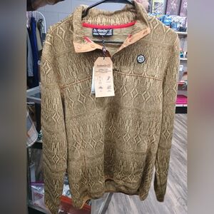 AVALANCHE OUTDOOR SUPPLY COMPANY TAPESTRY PRINT PULLOVER LONG SLEEVE  MED NWT